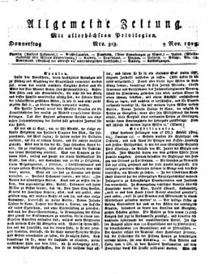 Allgemeine Zeitung Donnerstag 9. November 1815