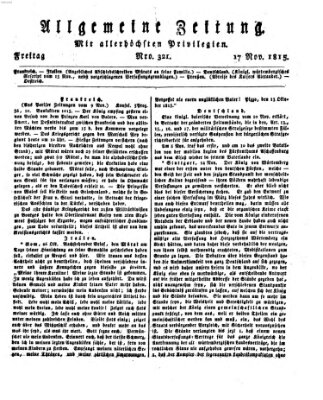 Allgemeine Zeitung Freitag 17. November 1815