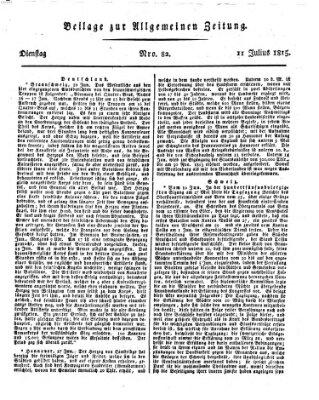 Allgemeine Zeitung Dienstag 11. Juli 1815