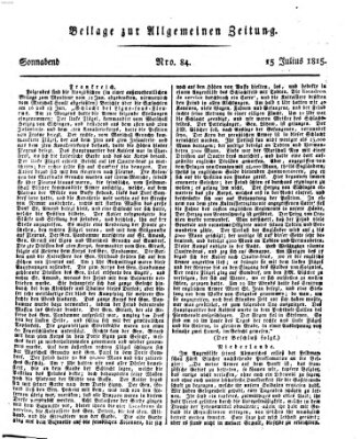 Allgemeine Zeitung Samstag 15. Juli 1815