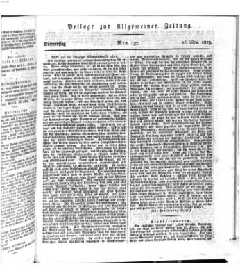 Allgemeine Zeitung Donnerstag 16. November 1815