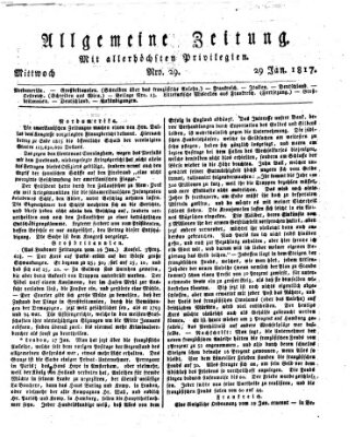 Allgemeine Zeitung Mittwoch 29. Januar 1817