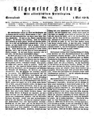 Allgemeine Zeitung Samstag 3. Mai 1817