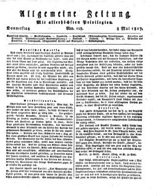 Allgemeine Zeitung Donnerstag 8. Mai 1817