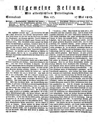 Allgemeine Zeitung Samstag 17. Mai 1817