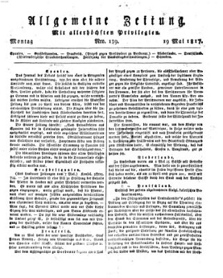 Allgemeine Zeitung Montag 19. Mai 1817