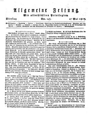 Allgemeine Zeitung Dienstag 27. Mai 1817