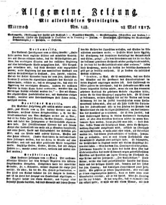 Allgemeine Zeitung Mittwoch 28. Mai 1817