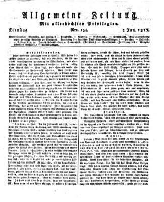 Allgemeine Zeitung Dienstag 3. Juni 1817