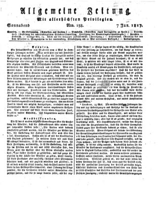 Allgemeine Zeitung Samstag 7. Juni 1817