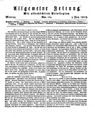 Allgemeine Zeitung Montag 9. Juni 1817