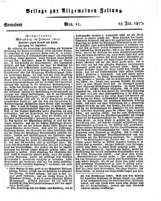 Allgemeine Zeitung Samstag 25. Januar 1817