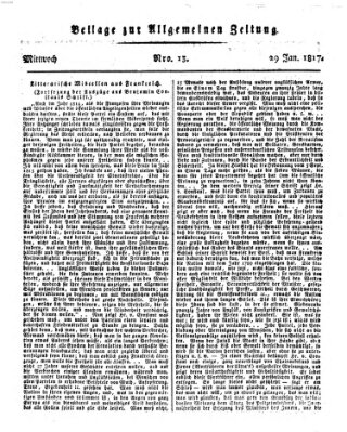 Allgemeine Zeitung Mittwoch 29. Januar 1817