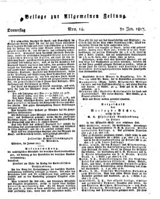 Allgemeine Zeitung Donnerstag 30. Januar 1817