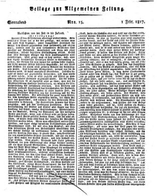 Allgemeine Zeitung Samstag 1. Februar 1817