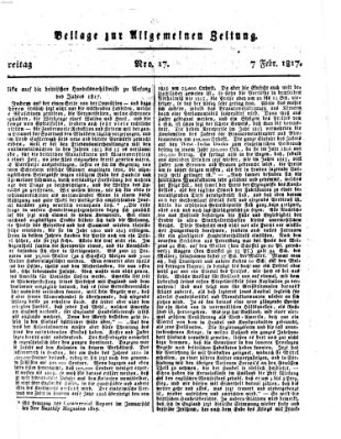 Allgemeine Zeitung Freitag 7. Februar 1817