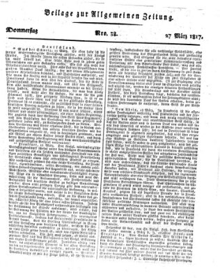 Allgemeine Zeitung Donnerstag 27. März 1817