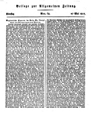 Allgemeine Zeitung Dienstag 27. Mai 1817