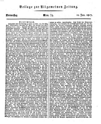 Allgemeine Zeitung Donnerstag 12. Juni 1817