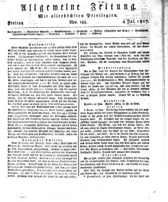 Allgemeine Zeitung Freitag 4. Juli 1817