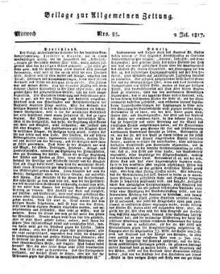 Allgemeine Zeitung Mittwoch 2. Juli 1817