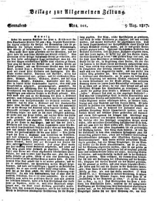 Allgemeine Zeitung Samstag 9. August 1817