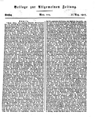 Allgemeine Zeitung Dienstag 12. August 1817