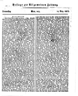 Allgemeine Zeitung Donnerstag 14. August 1817