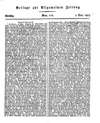 Allgemeine Zeitung Dienstag 9. September 1817