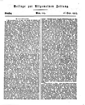 Allgemeine Zeitung Dienstag 16. September 1817