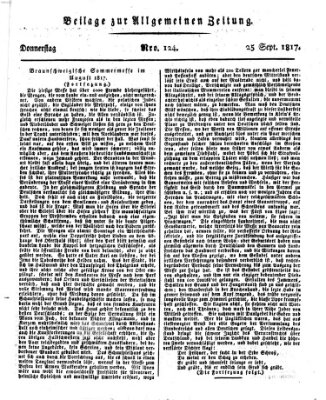 Allgemeine Zeitung Donnerstag 25. September 1817