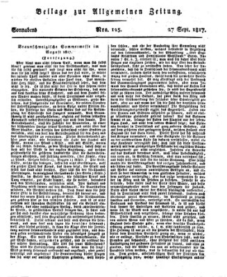 Allgemeine Zeitung Samstag 27. September 1817