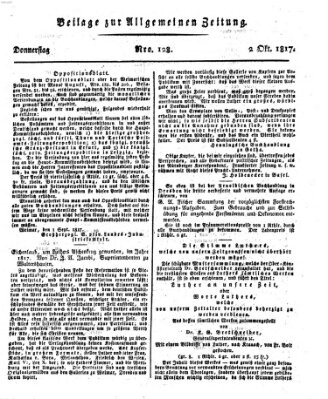 Allgemeine Zeitung Donnerstag 2. Oktober 1817