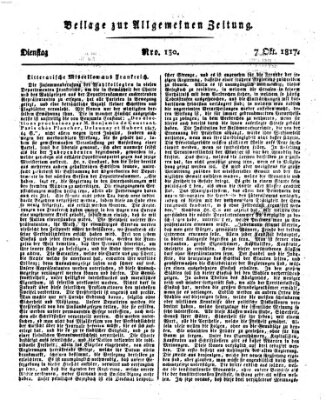 Allgemeine Zeitung Dienstag 7. Oktober 1817