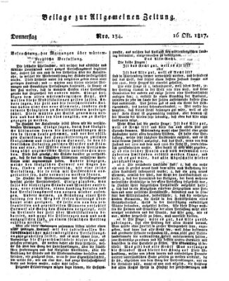 Allgemeine Zeitung Donnerstag 16. Oktober 1817