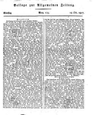 Allgemeine Zeitung Dienstag 28. Oktober 1817