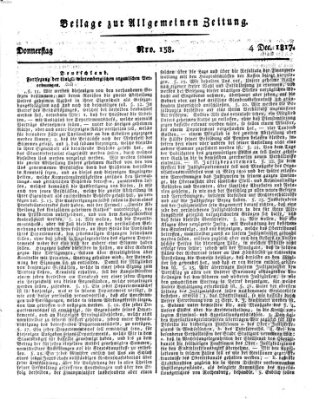 Allgemeine Zeitung Donnerstag 4. Dezember 1817