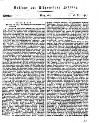 Allgemeine Zeitung Dienstag 16. Dezember 1817