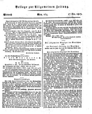 Allgemeine Zeitung Mittwoch 17. Dezember 1817