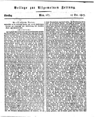 Allgemeine Zeitung Dienstag 23. Dezember 1817