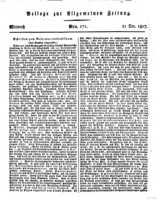 Allgemeine Zeitung Mittwoch 31. Dezember 1817