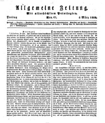 Allgemeine Zeitung Freitag 8. März 1822