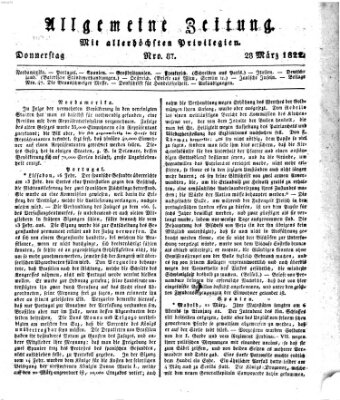 Allgemeine Zeitung Donnerstag 28. März 1822