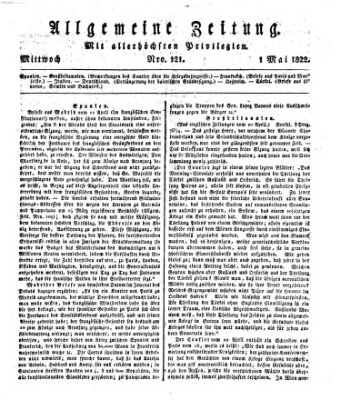 Allgemeine Zeitung Mittwoch 1. Mai 1822