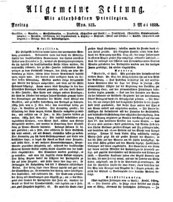 Allgemeine Zeitung Freitag 3. Mai 1822