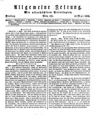 Allgemeine Zeitung Freitag 10. Mai 1822