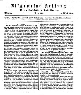 Allgemeine Zeitung Montag 20. Mai 1822