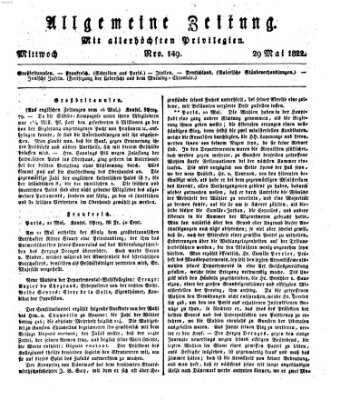 Allgemeine Zeitung Mittwoch 29. Mai 1822