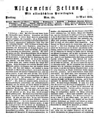 Allgemeine Zeitung Freitag 31. Mai 1822