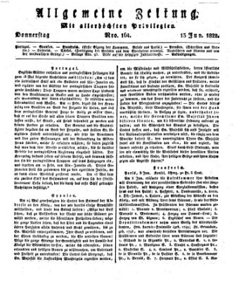 Allgemeine Zeitung Donnerstag 13. Juni 1822